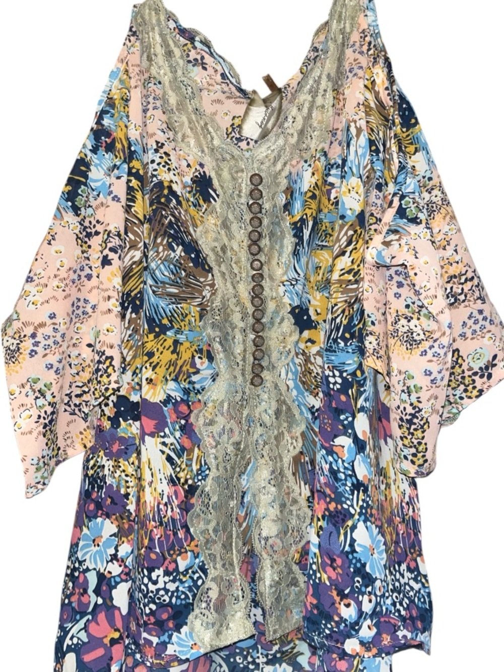 Aratta Floral Cold-Shoulder Camisole in Multi-Color Small - Picture 3 of 5